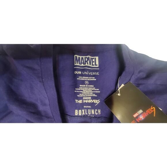 Marvel The Marvels Our Universe Flerkittens Women's Purple Graphic T-Shirt - Box - Picture 5 of 7